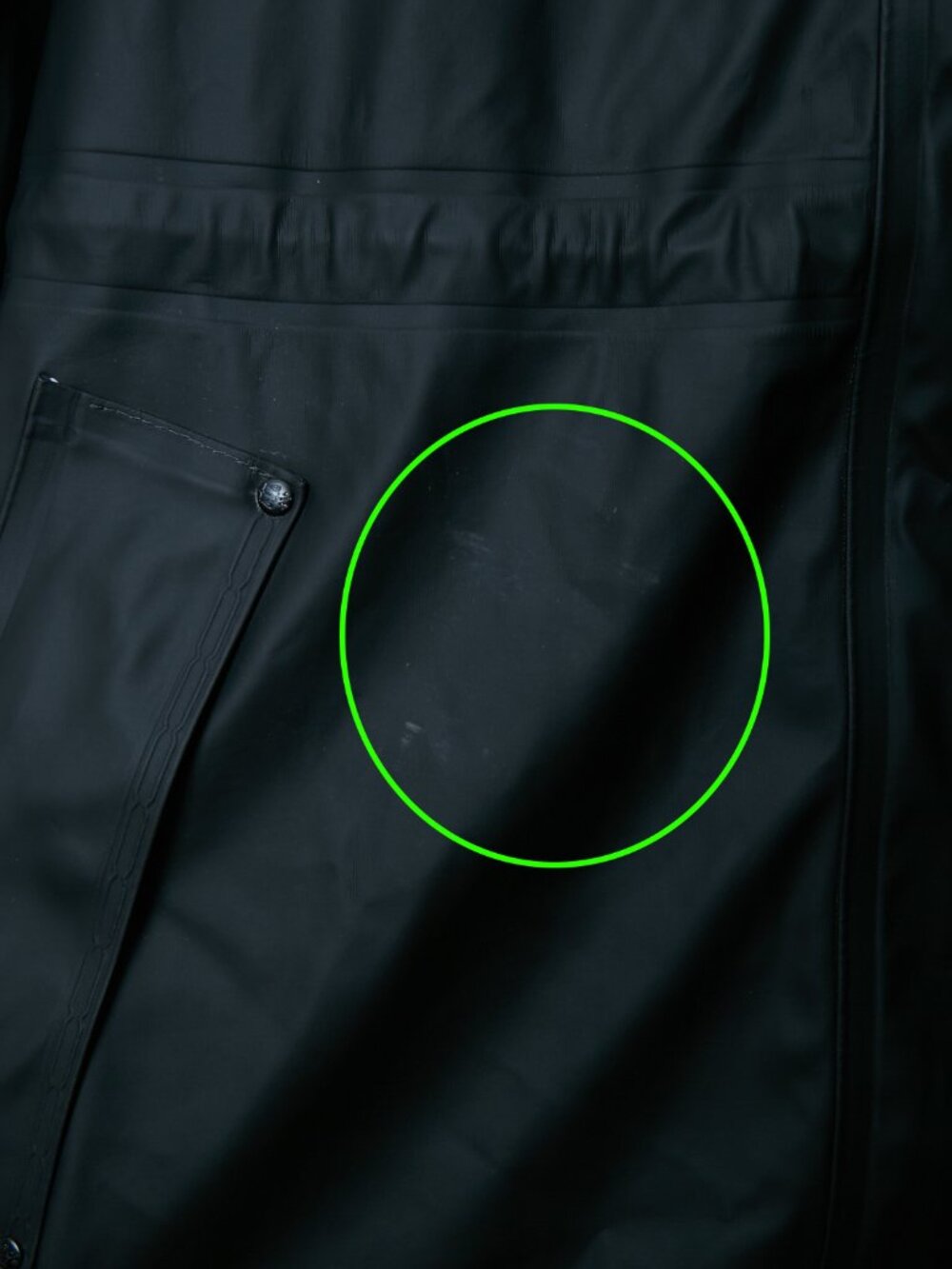 Hunter Abbey Short Rubberized Rain Jacket Raincoat Black Small *FLAWS* - Picture 4 of 15